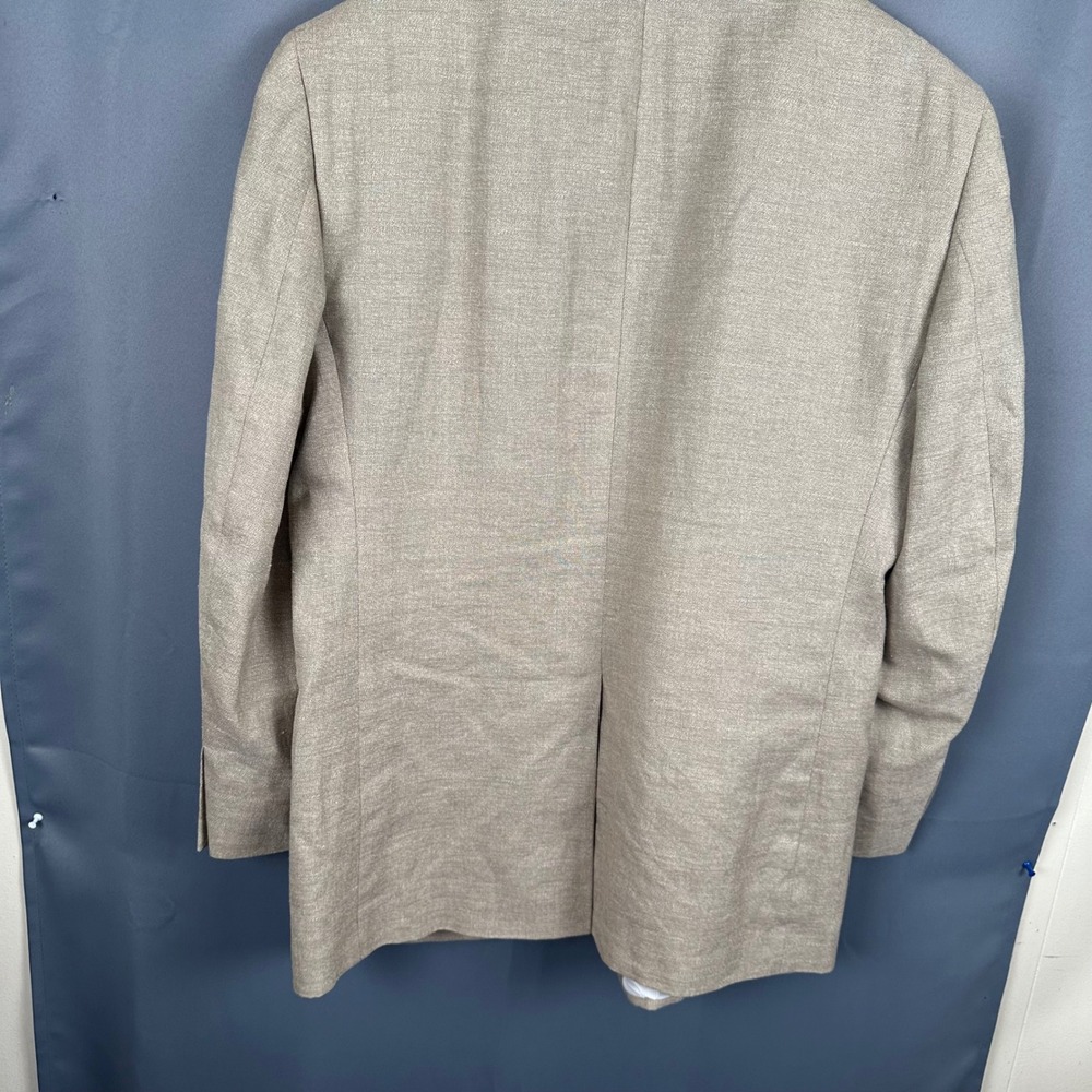 Jos. A. Bank Mens 43R Linen Wool Blend Blazer Sport Coat Tan 7717 2-Button - Picture 11 of 11